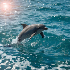 Fototapeta premium dolphin jumping out of water