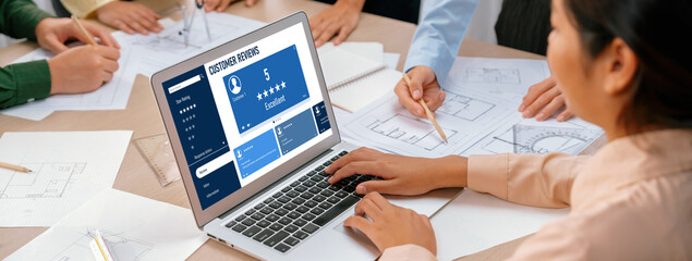 Customer experience and review analysis by brisk computer software for corporate business