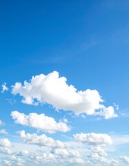 Fototapeta premium Clear sky with scattered clouds (1)