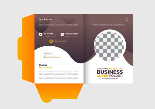 Presentation folder template design, Folder design, cover for catalog, brochures, Annual report background for business design, red Gradient color template