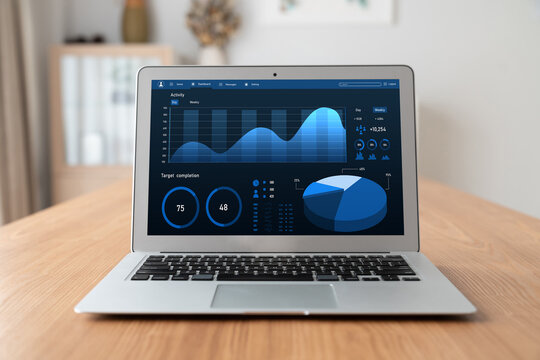 Business data dashboard provide modish business intelligence analytic for marketing strategy planning