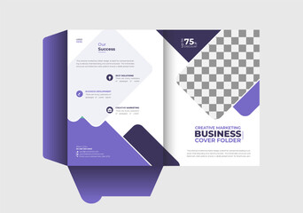 Presentation folder template design, Folder design, cover for catalog, brochures, Annual report background for business design, red Gradient color template