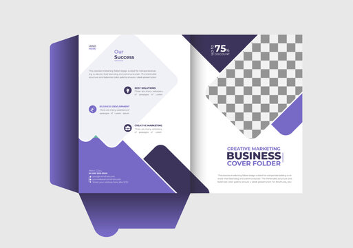 Presentation folder template design, Folder design, cover for catalog, brochures, Annual report background for business design, red Gradient color template