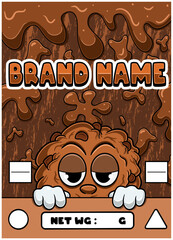 Funny Cookies Character for Cannabis or Snack Packaging Design in Vector.