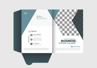 Presentation folder template design, Folder design, cover for catalog, brochures, Annual report background for business design, red Gradient color template
