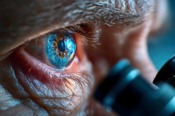 Senior Scientist Microscope Eye