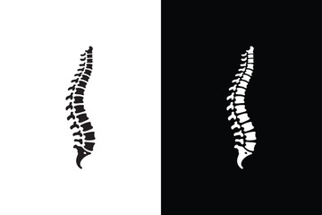 Spine human part icon isolated vector icon illustration on white background.