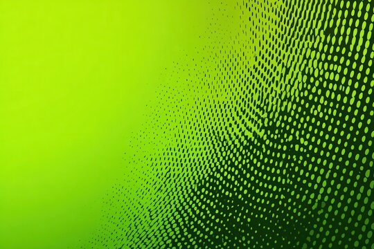 Dynamic abstract green gradient banner with halftone dotted texture for modern design applications
