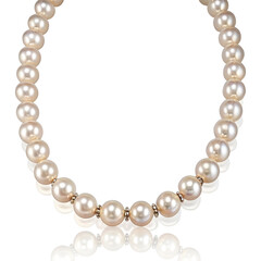 Obraz premium elegant pearl necklace with perfectly round, glossy pearls.