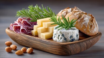 Artisanal wooden charcuterie board  premium quality design