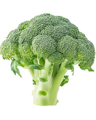 Isolated transparent Fresh and vibrant broccoli, perfect for healthy cooking and nutritional meals. PNG die-cut element for advertising