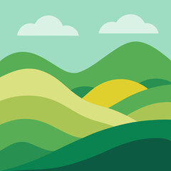 Obraz premium landscape with mountains and clouds