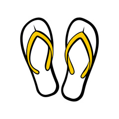Flip Flops Icon – Summer Sandals Flat Style