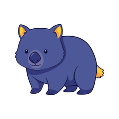 Cute Cartoon Wombat Vector Sticker Design for Animal Lovers and Wildlife Enthusiasts