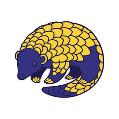 Cute Little Pangolin Vector Sticker Design for Animal Lovers and Wildlife Enthusiasts