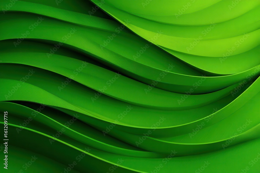 Poster intricate patterns of flowing green waves create an uplifting abstract background suitable for vario