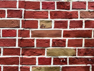vintage red bricks wall background