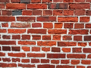 vintage red bricks wall background