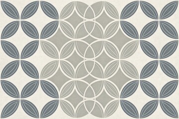 Muted Leaf Geometric Pattern on a Light Background