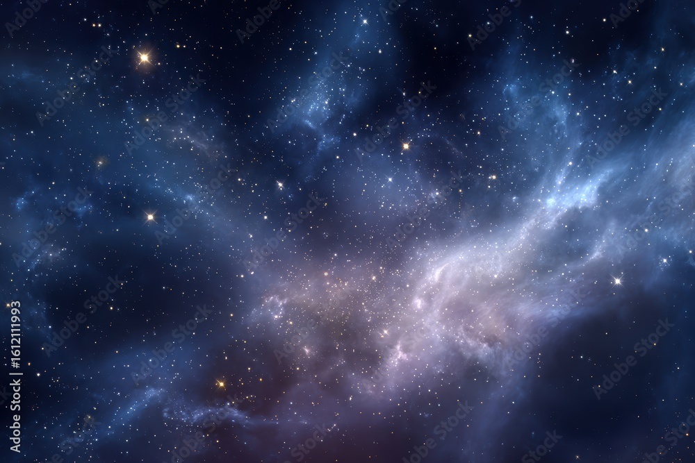 Canvas Prints expansive view of a realistic cosmic background filled with stars and nebulae in a vast galaxy durin