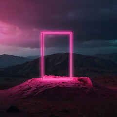 Twilight casts a deep blue over the rugged towers of Monument Valley, Arizona, as a solitary moon peeks through the winter clouds