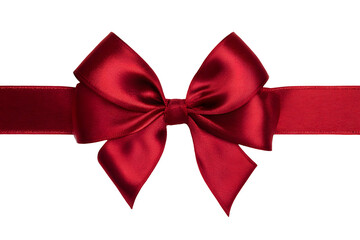 Single red bow element PNG format