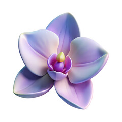 Fototapeta premium 3d realistic orchid flower isolated on transparent background