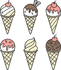 set of ice cream