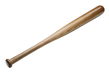 Wooden baseball bat isolated on white background P N G A I... isolated on a transparent background