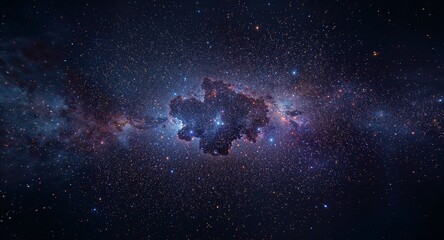 Fototapeta premium A captivating view of a nebula with vibrant colors and countless stars in the vast expanse of outer space