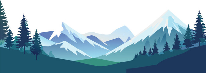 Starry Night Sky Over Mountains with Shooting Star