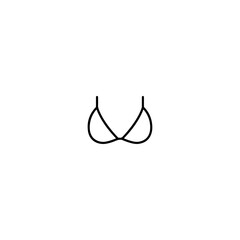 Bikiny icon flat vector design.