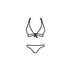 Bikiny icon flat vector design.