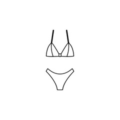 Bikiny icon flat vector design.