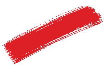 Vibrant Red Brush Stroke on White Background Perfect for Graphic Design and Artistic Projects a Bold Statement