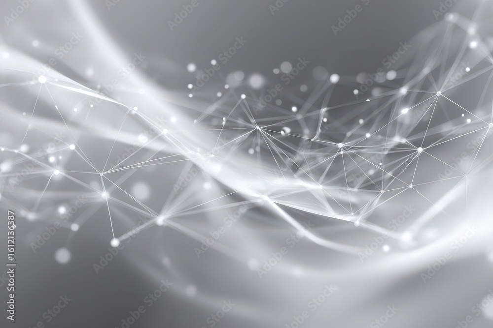 Poster dynamic grey abstract background poster featuring intricate geometric patterns and flowing lines des