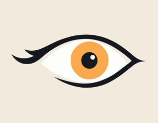 Minimal Human Eye Vector – Clean Flat Style Illustration