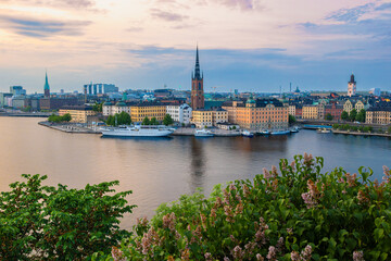 Obraz premium Scenic View of Stockholm, Sweden, at Sunset