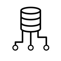 Database network connection - vector icon