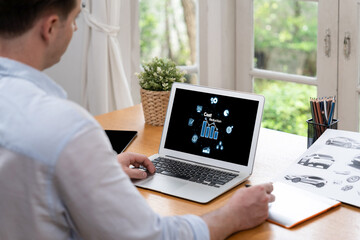 Cost reduction, cost saving concept shown on computer screen brisk, corporate business efficiently save cost and company resources by reduction of unnecessary expenses