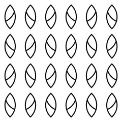 A seamless pattern of stylized leaves in a minimalist monochrome style. Perfect for backgrounds, textures, and design elements. Clean and modern.
