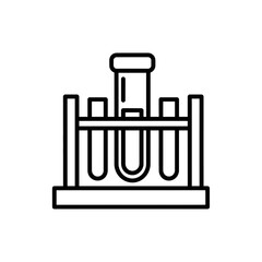 Obraz premium Laboratory test tubes in a holder - vector icon 