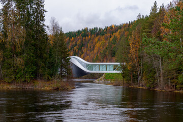 Contemporary gallery bridge The Twist in Kistefos Museum, Norway