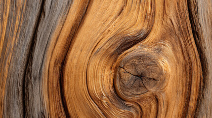 Close-up of Cedar Wood Panel with Knotty Grain