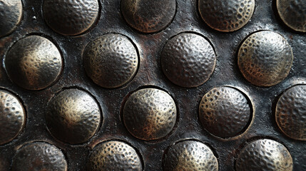 Textured hammered metal disc pattern