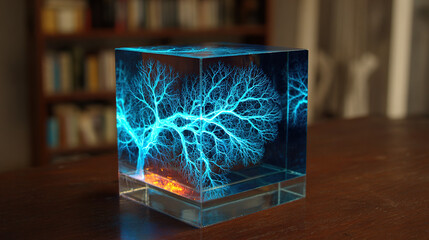 Lichtenberg Figure on Acrylic Block