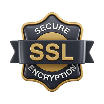 Secure ssl encryption shield emblem