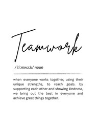 Teamwork Quote Printable – Team Gift, Office Wall Art, Coworker Appreciation, Instant Digital Download