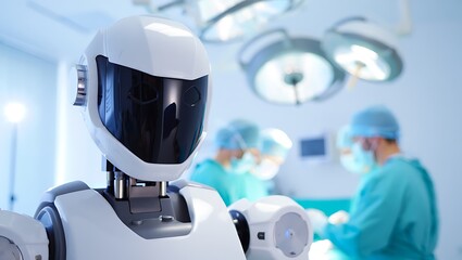 Advanced surgical robot assisting in a modern operating room