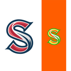 s letter logo vector concept using s initial
typography best for branding 